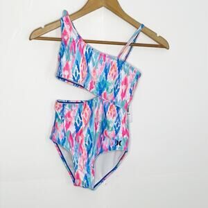 Girls Hurley 1 Piece Swim Suit Size Medium
